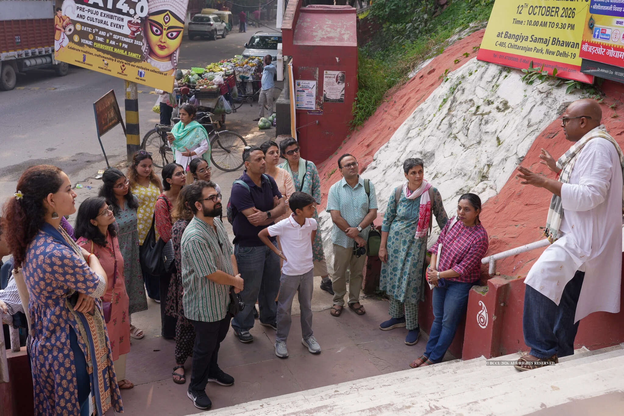 Ramit's walk began at the footsteps leading to the Kali Mandir in CR Park