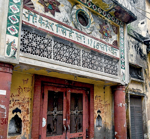 Hardeep Shokeen at a haveli, which was built in 1968 in Nilothi<br>