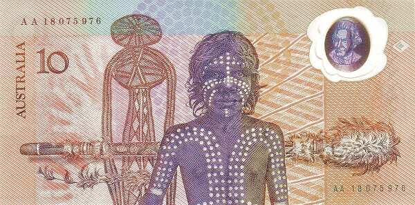 AUSTRALIA Value10 Dollars<br>Issued by Reserve Bank of Australia<br>