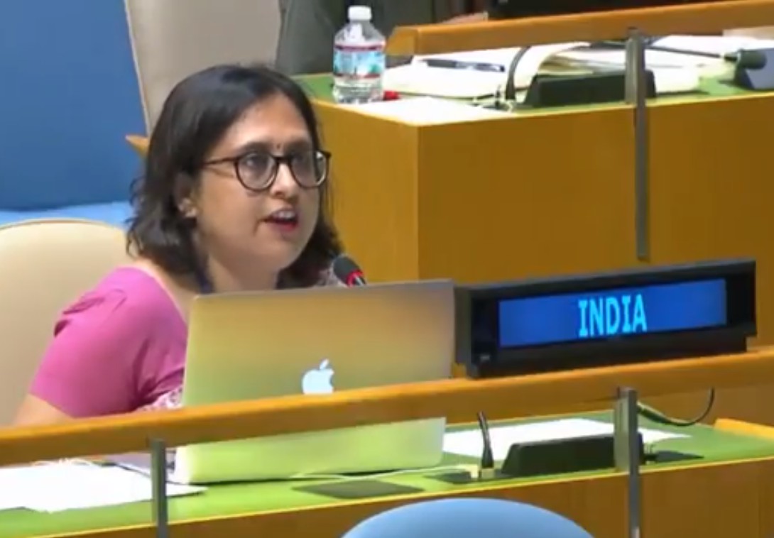 Indian diplomat Paulomi Tripathi nails Pakistan's lies on fake photo presented at UN