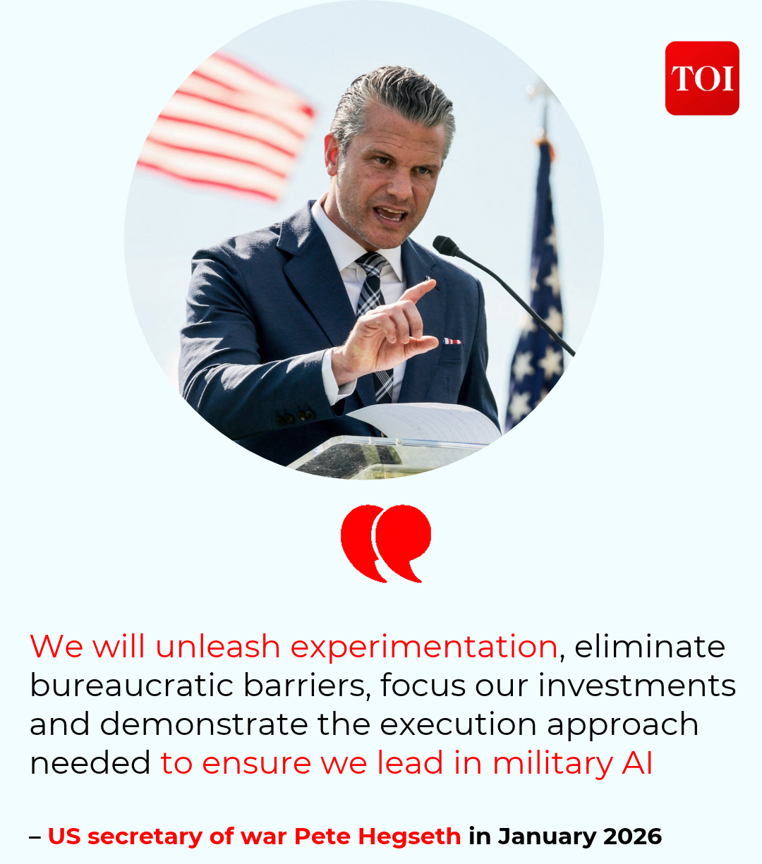 What Hegseth said in Jan 2026