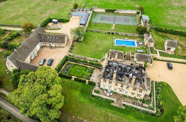Local villagers rallied to help salvage belongings after the devastating fire tore through the historic Cotswolds mansion.