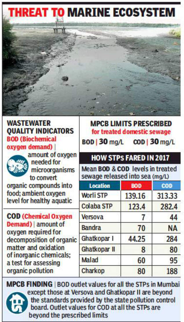 Mumbai's treated sewage 80 still causing pollution Mumbai News Times of India