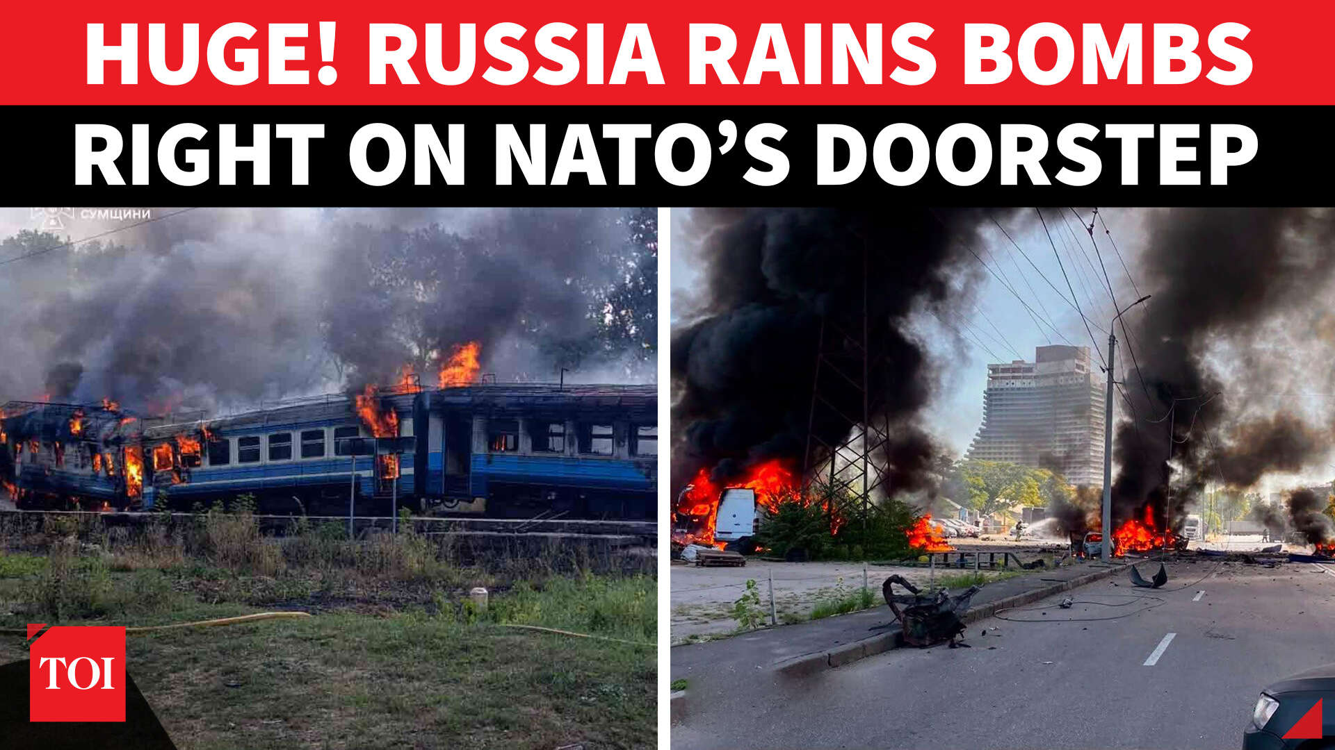 Putin’s Men BOMBARD ‘NATO Doorstep’, Kyiv’s Passenger Train DESTROYED Just 2 KM From Poland