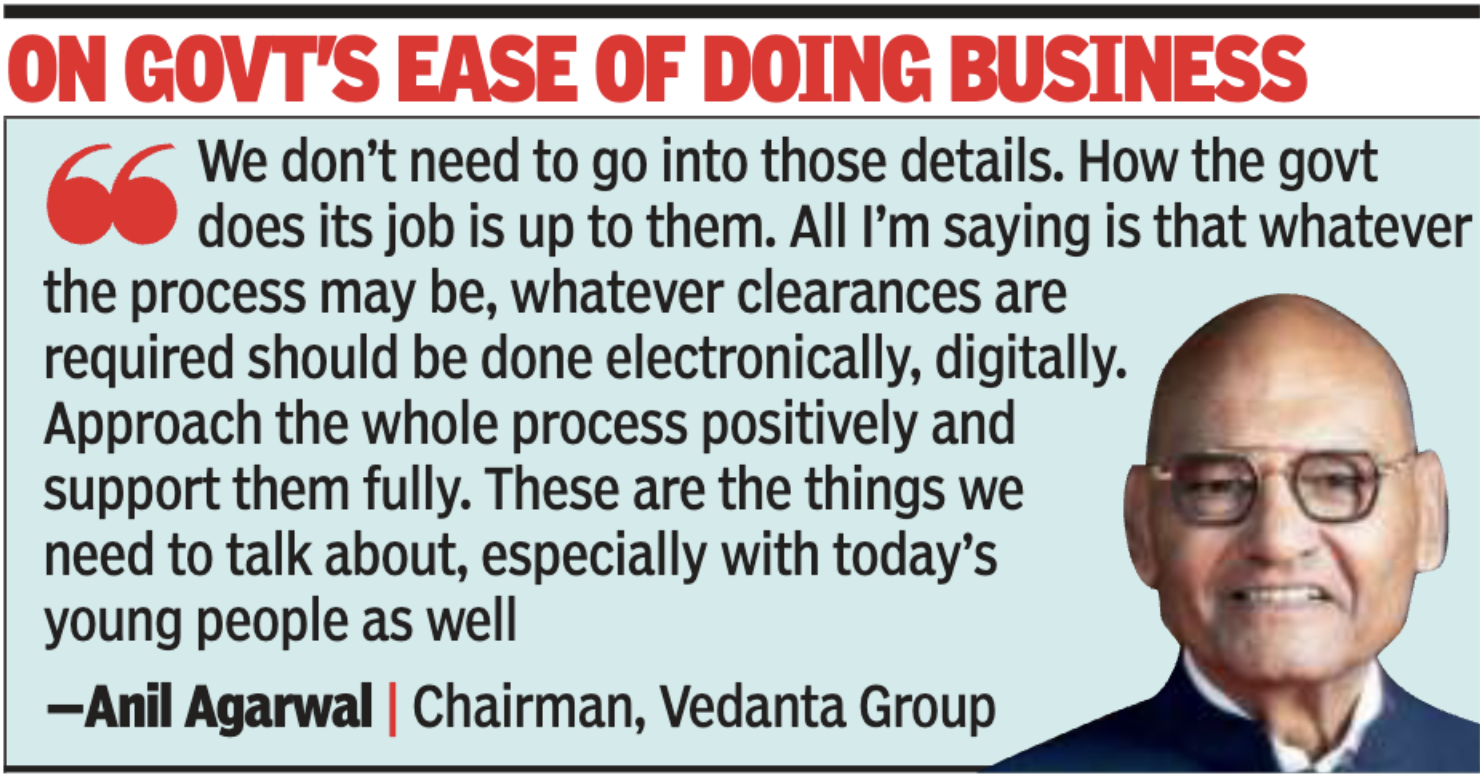 On government's ease of doing business