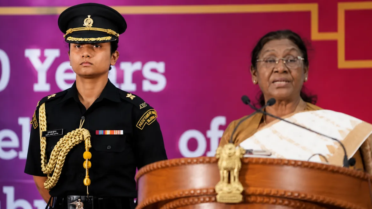 Major Navya Shekhawat is the second woman to serve as the President’s ADC and the first from the Indian Army.<br>