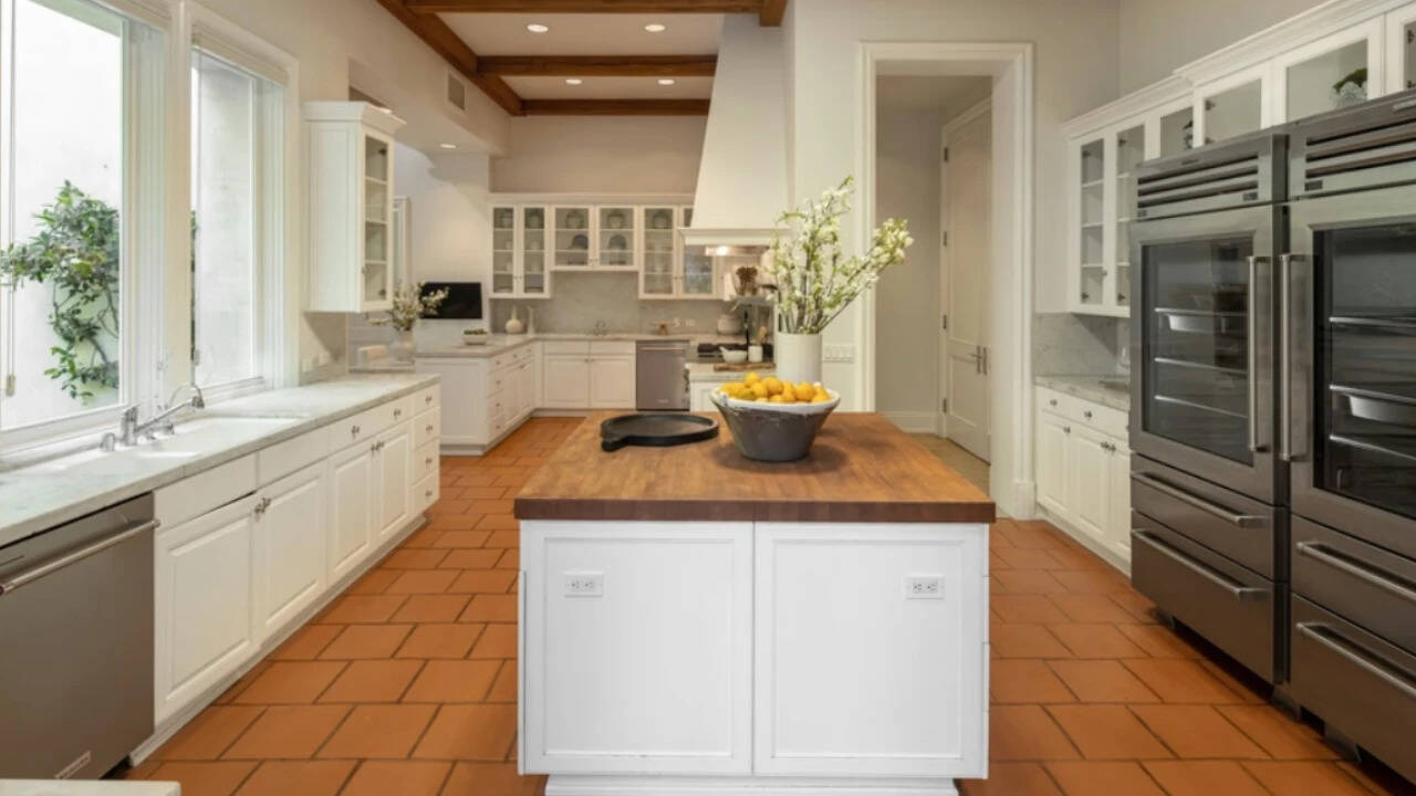 The most closely linked part of the house to Ron Popeil's work is the large eat-in kitchen.