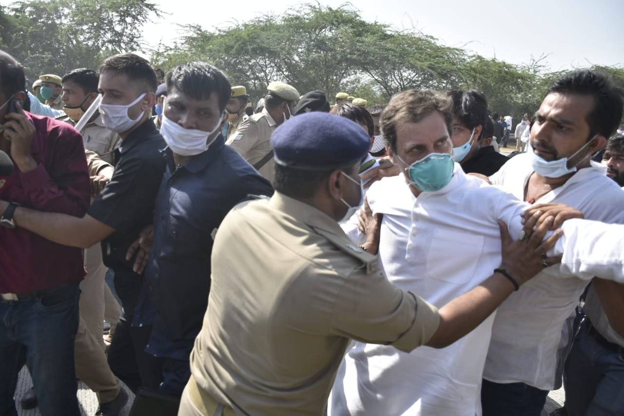 Rahul Gandhi, Priyanka Detained While Going To Meet Hathras Rape Victim ...