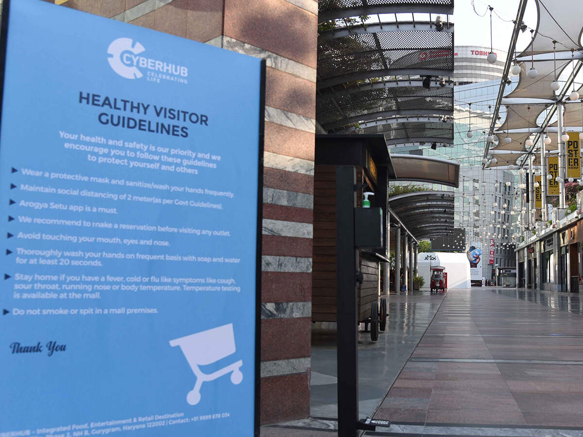 Signages and distance marking floor stickers have been placed for consumer awareness