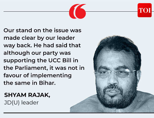 Shyam Rajak reminded what Nitish has said about UCC in the past