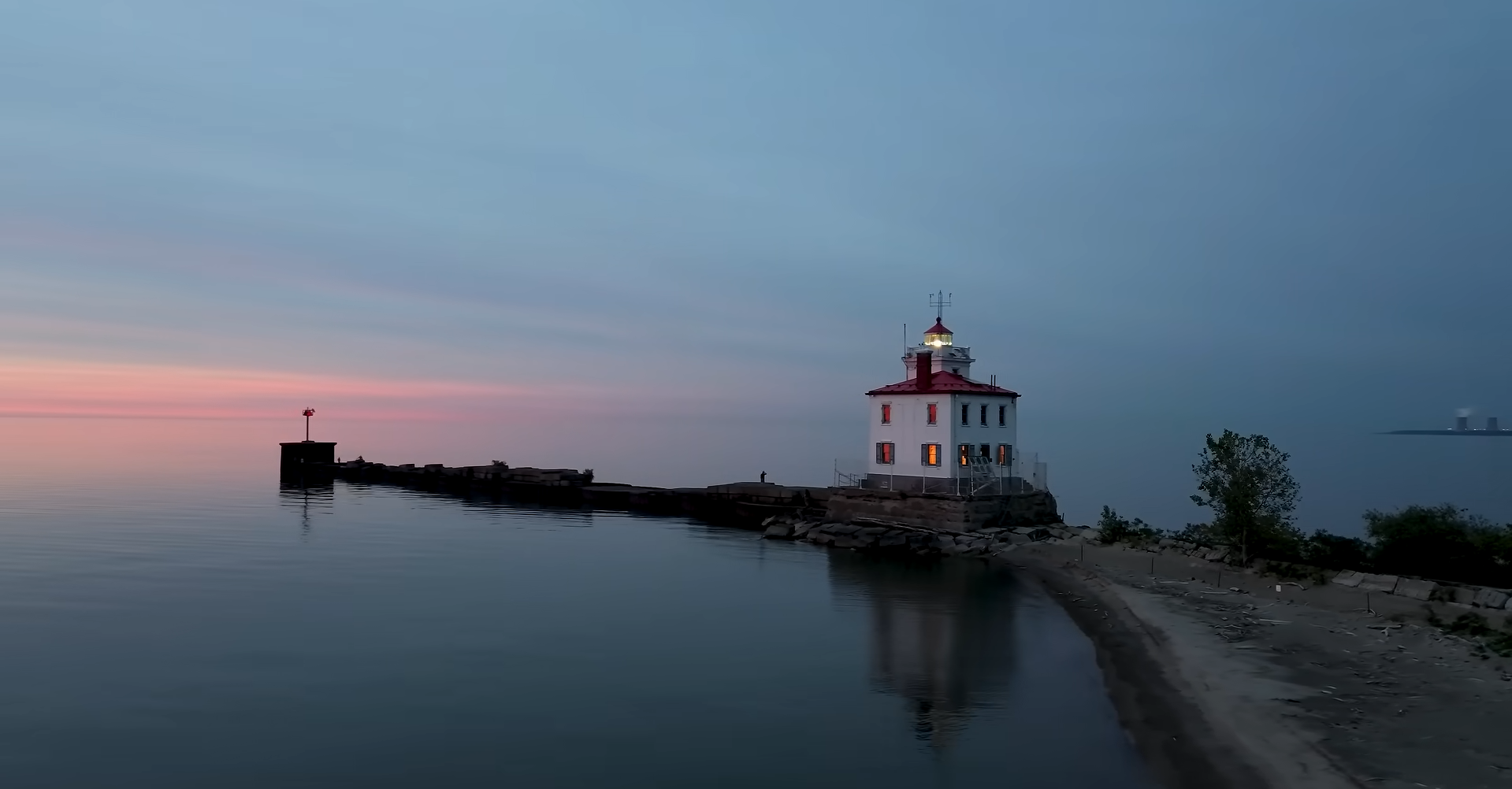 Standing on Lake Erie, the lighthouse offers Consaul a 360-degree view