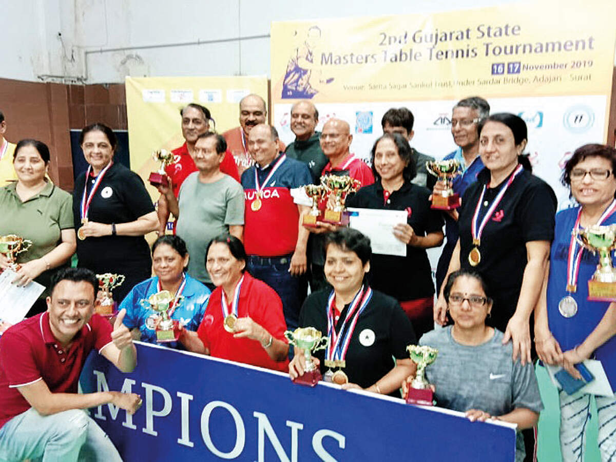2nd Gujarat State Masters Table Tennis Tournament: A hattrick for Vaghela - Ahmedabad Mirror