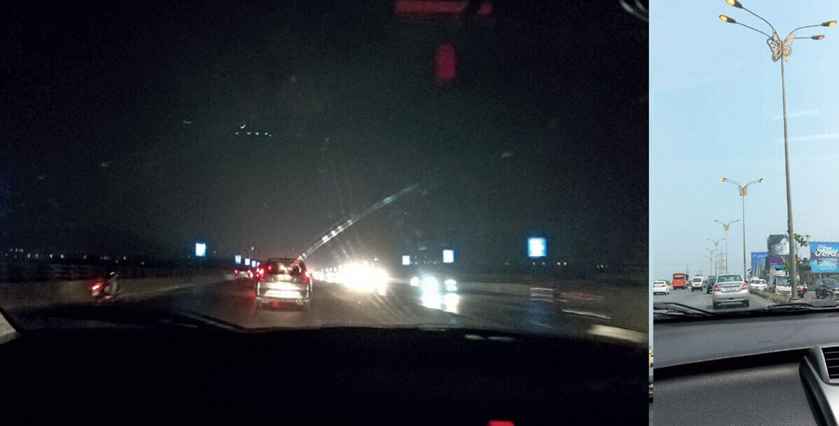 Lights on during the day, darkness at night