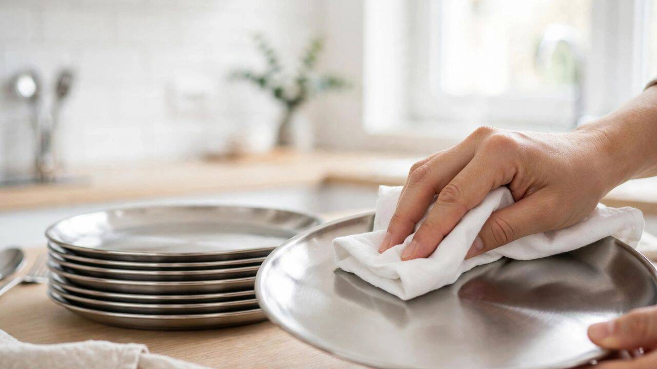 Final wipe with a clean, dry cloth to prevent water spots<br>