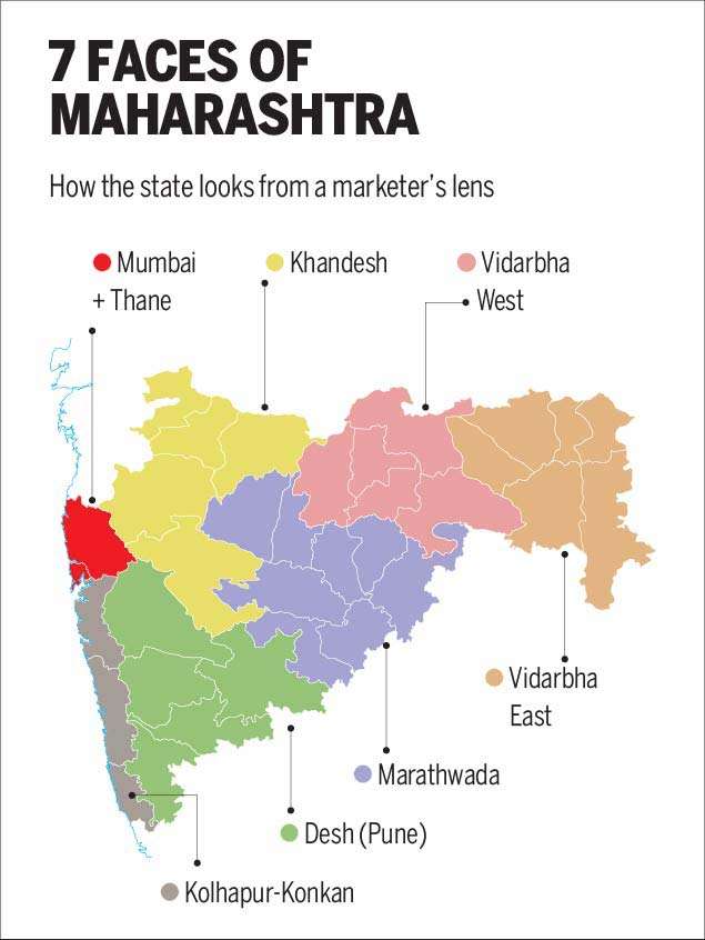 Khandesh Map In Maharashtra Finally, Companies Wake Up To A Million Indias - Times Of India