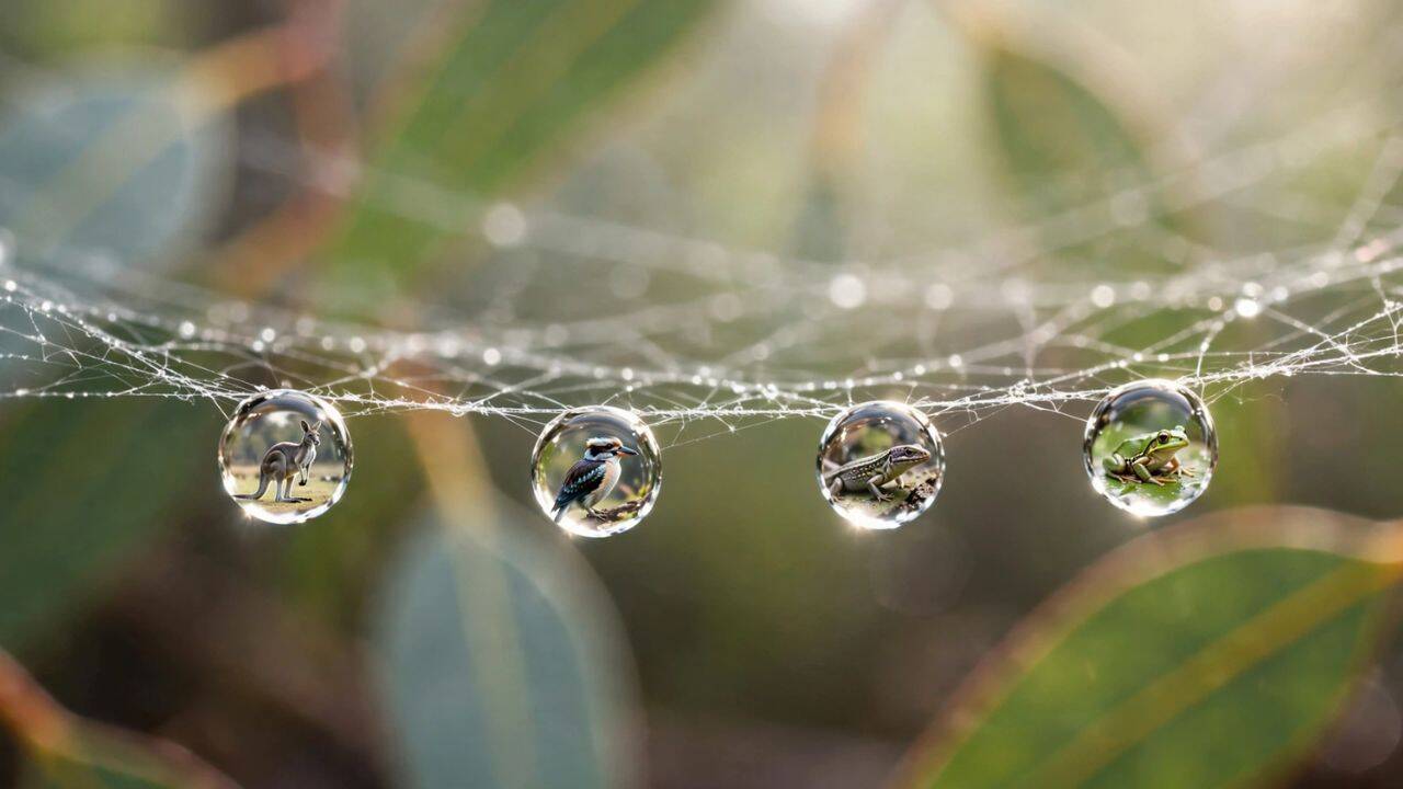 How many vertebrate species were detected in the webs