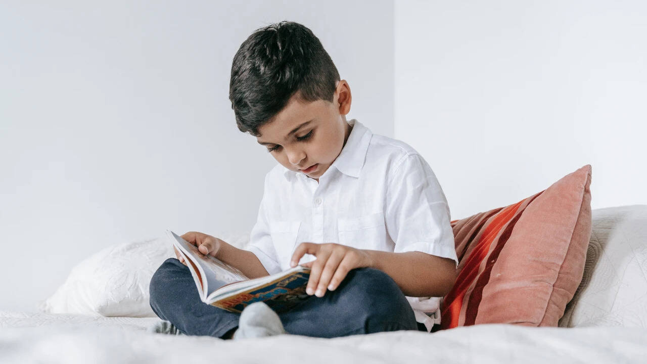 Breaking a long chapter into smaller sections can make studying feel more manageable for children.