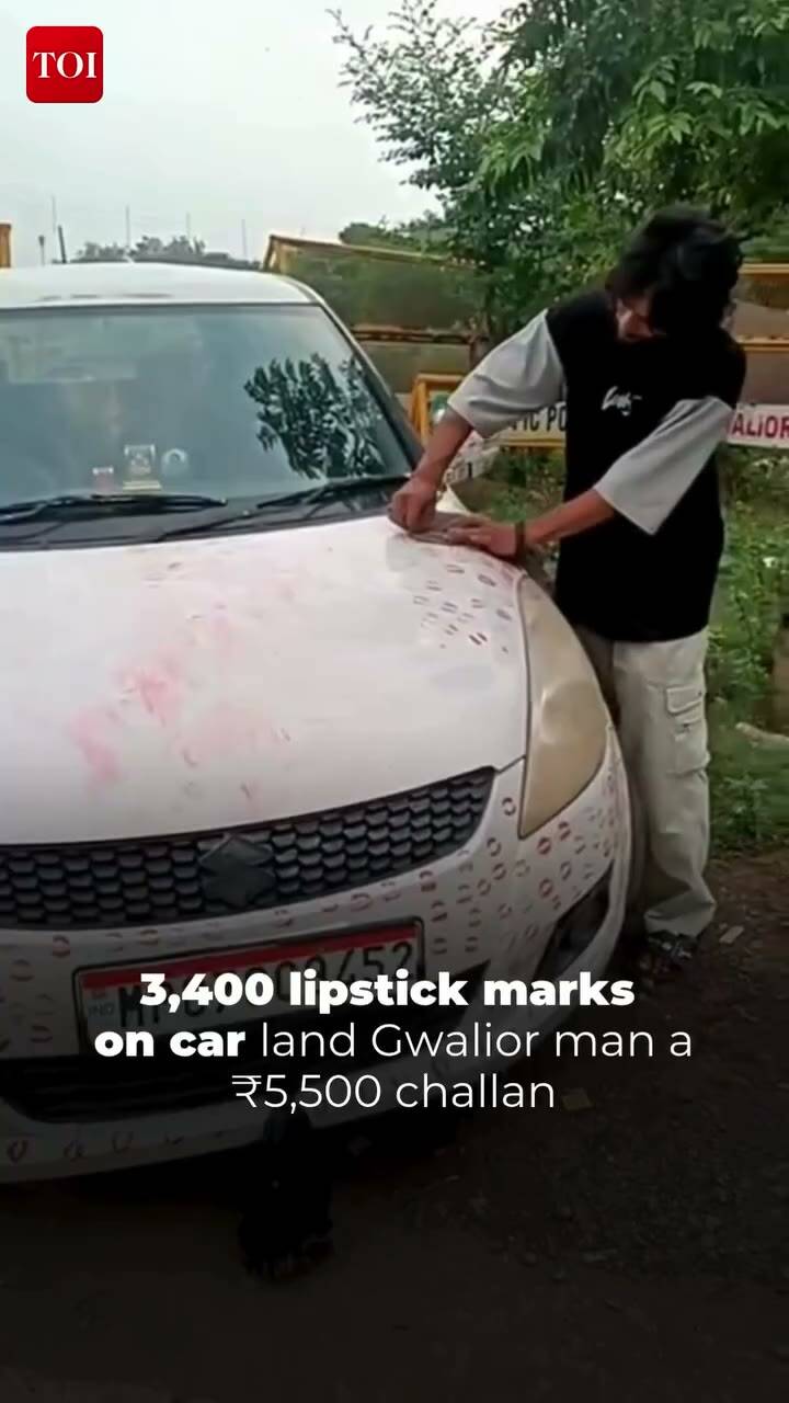 Gwalior Police Seize Car Covered In Lipstick