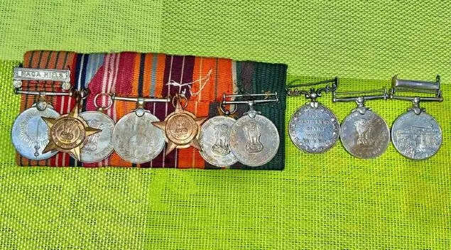 The 10 medals that have been awarded to him for contribution to the defence of the nation