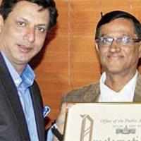 Bhandarkar honoured in NYC