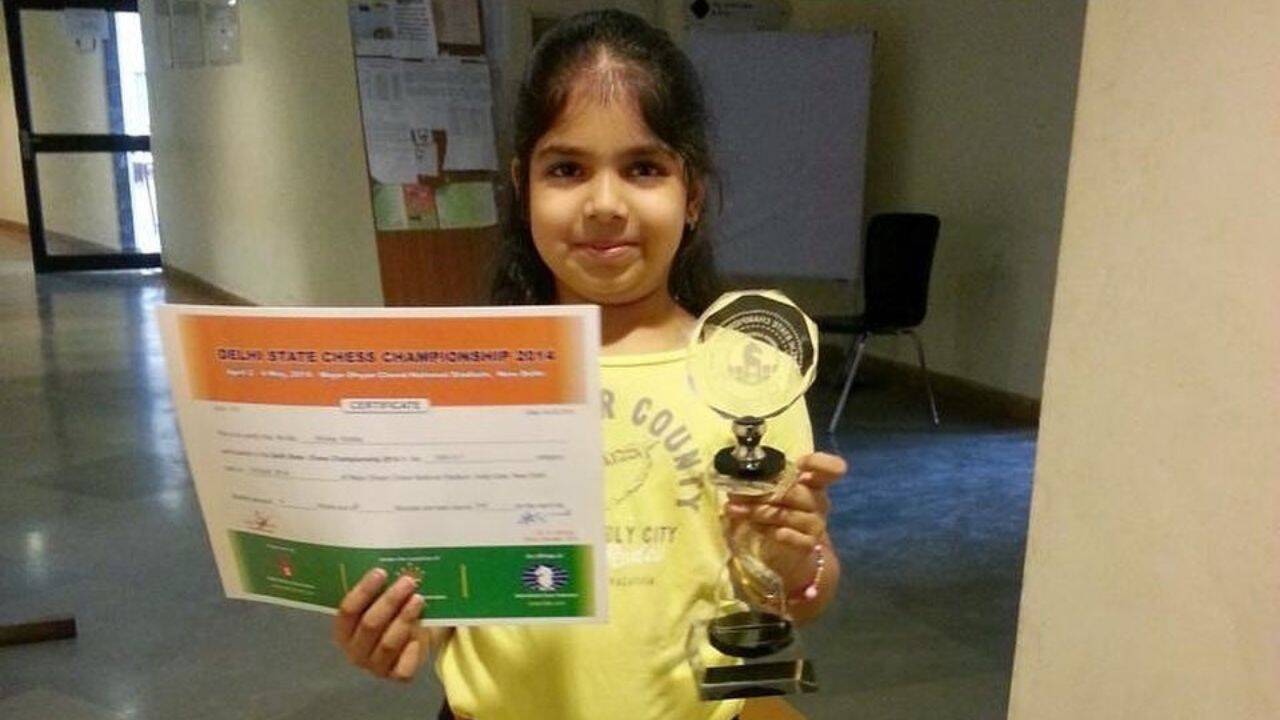 Shivika Rohilla's first tournament in Delhi U8 State Championship (Special Arrangements)