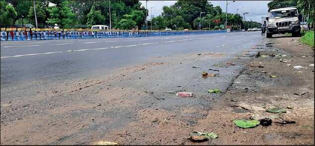 The spot where the incident happened