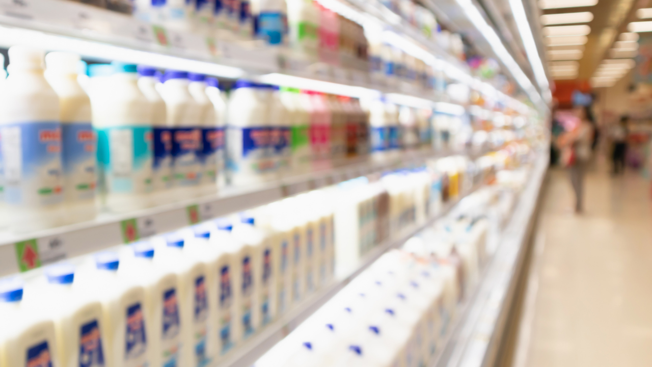 Milk is also placed at the back for refrigeration concerns.