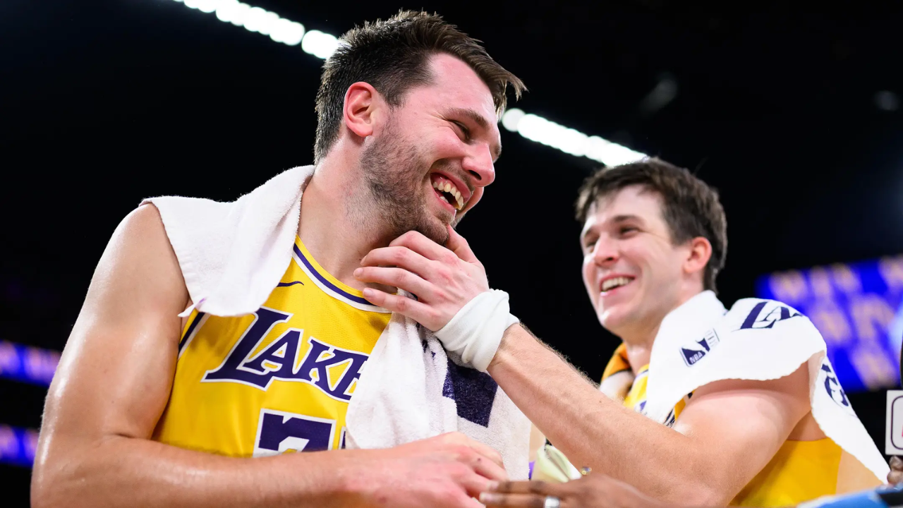 Austin Reaves and Luka Doncic