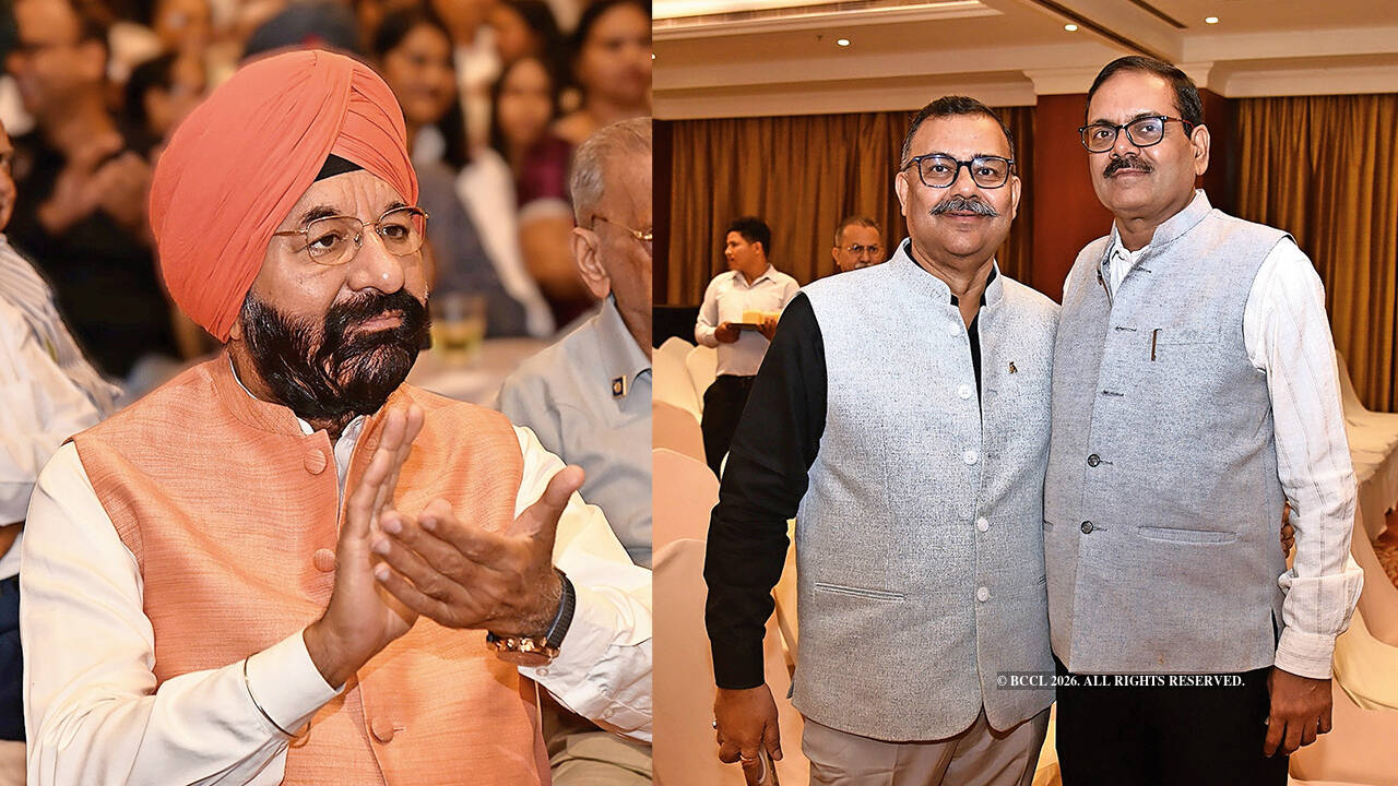 (L) Gursharan Singh (R) Dinesh Singh and Brijendar Agarwal