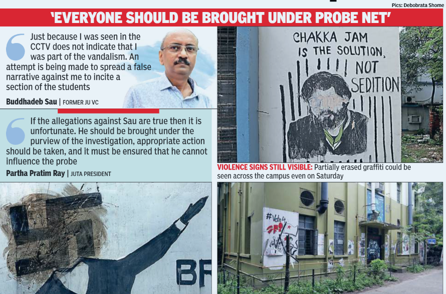 Violence signs still visible