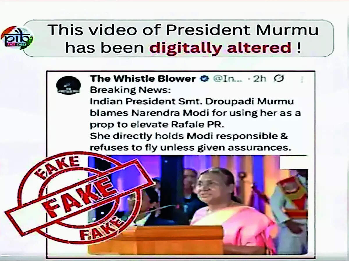 Bust Fake News With Bangalore Mirror: Fake Rafale clip targets President Murmu—PIB blows the lid on AI hoax