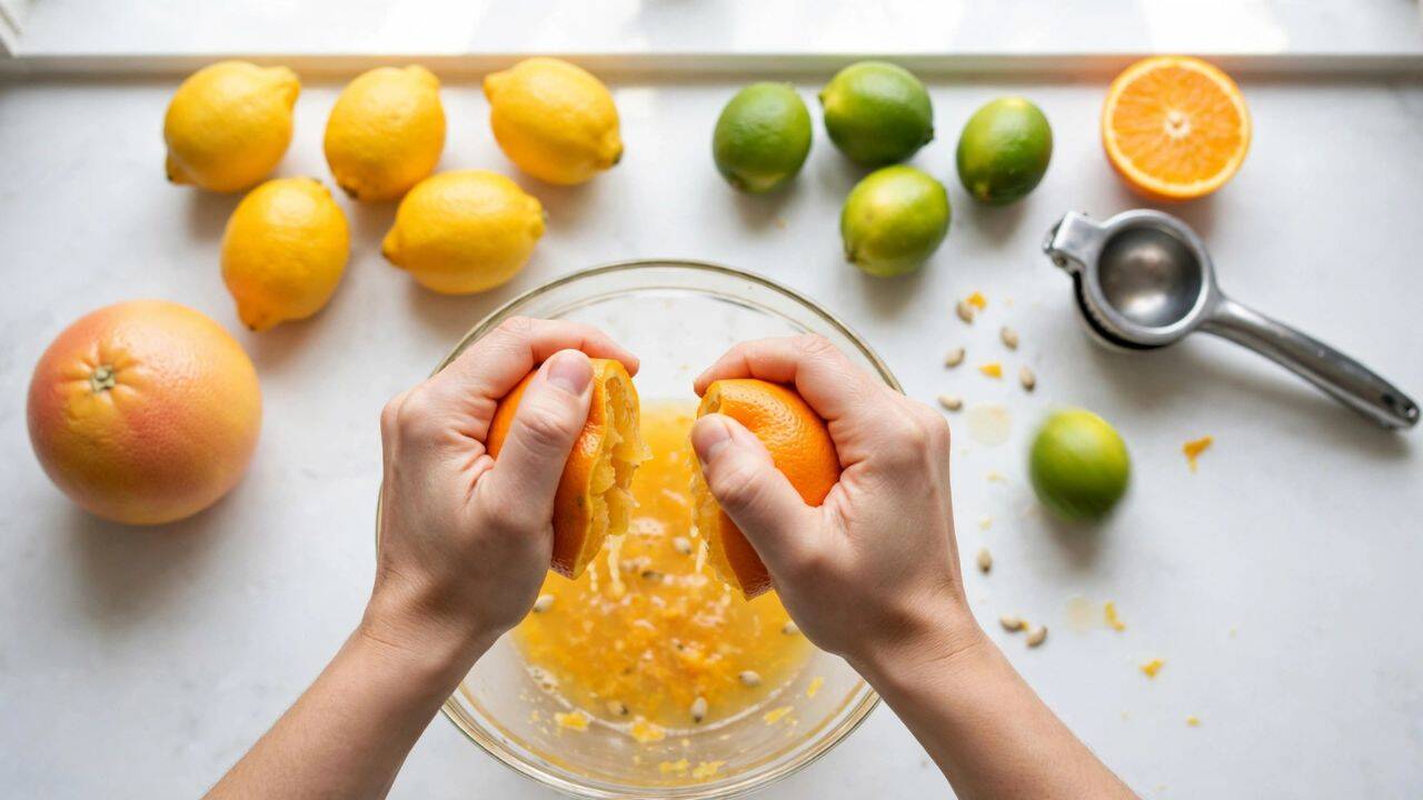 Citrus fruits: Squeeze them directly<br>