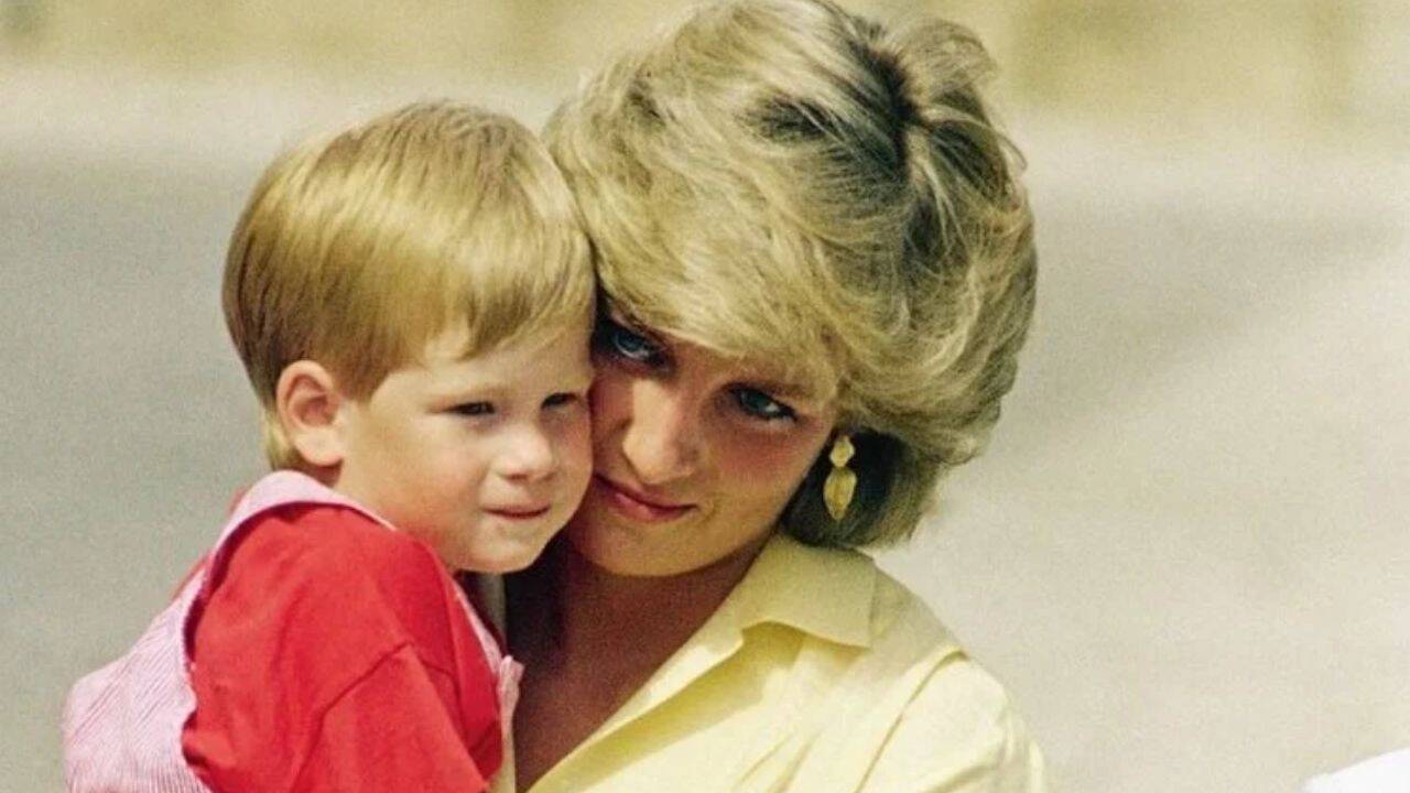 Prince Harry with his mother Princess Diana