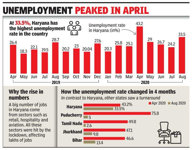 Haryana At The Top In Rate Of Unemployment Says Cmie Data Gurgaon News Times Of India 8373