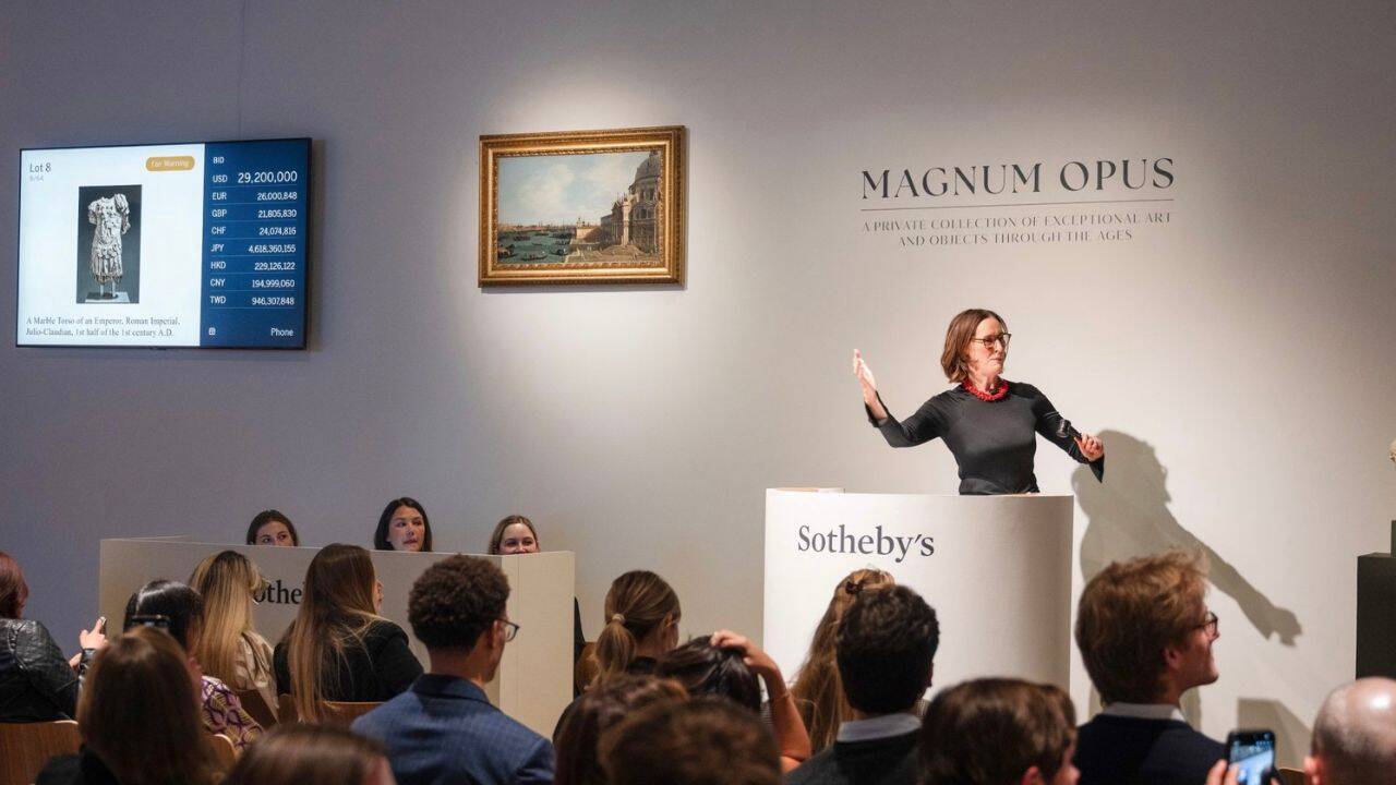 In 2010, a collector paid $7.36 million for a 2,000-year-old Roman emperor's marble torso; after years on display at major US museums, the headless sculpture sold in New York for $34.26 million in October 2026<br>
