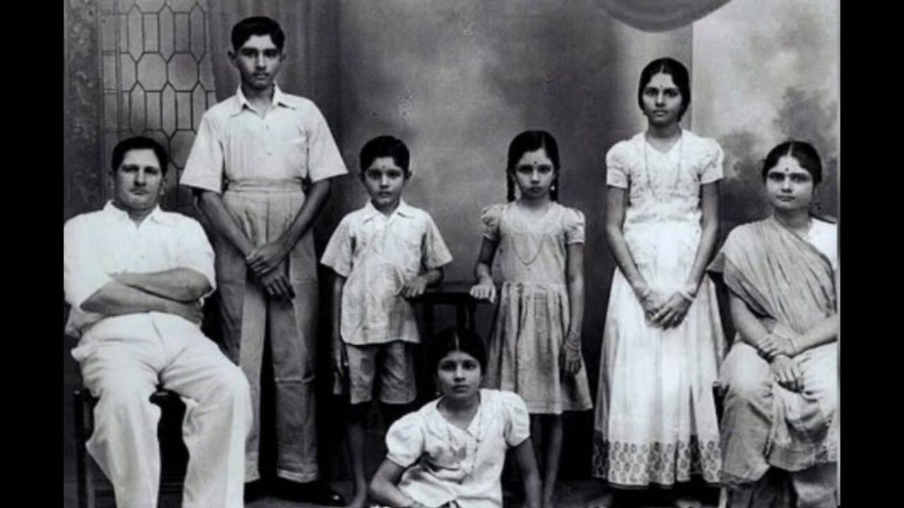 T K Radha with her family
