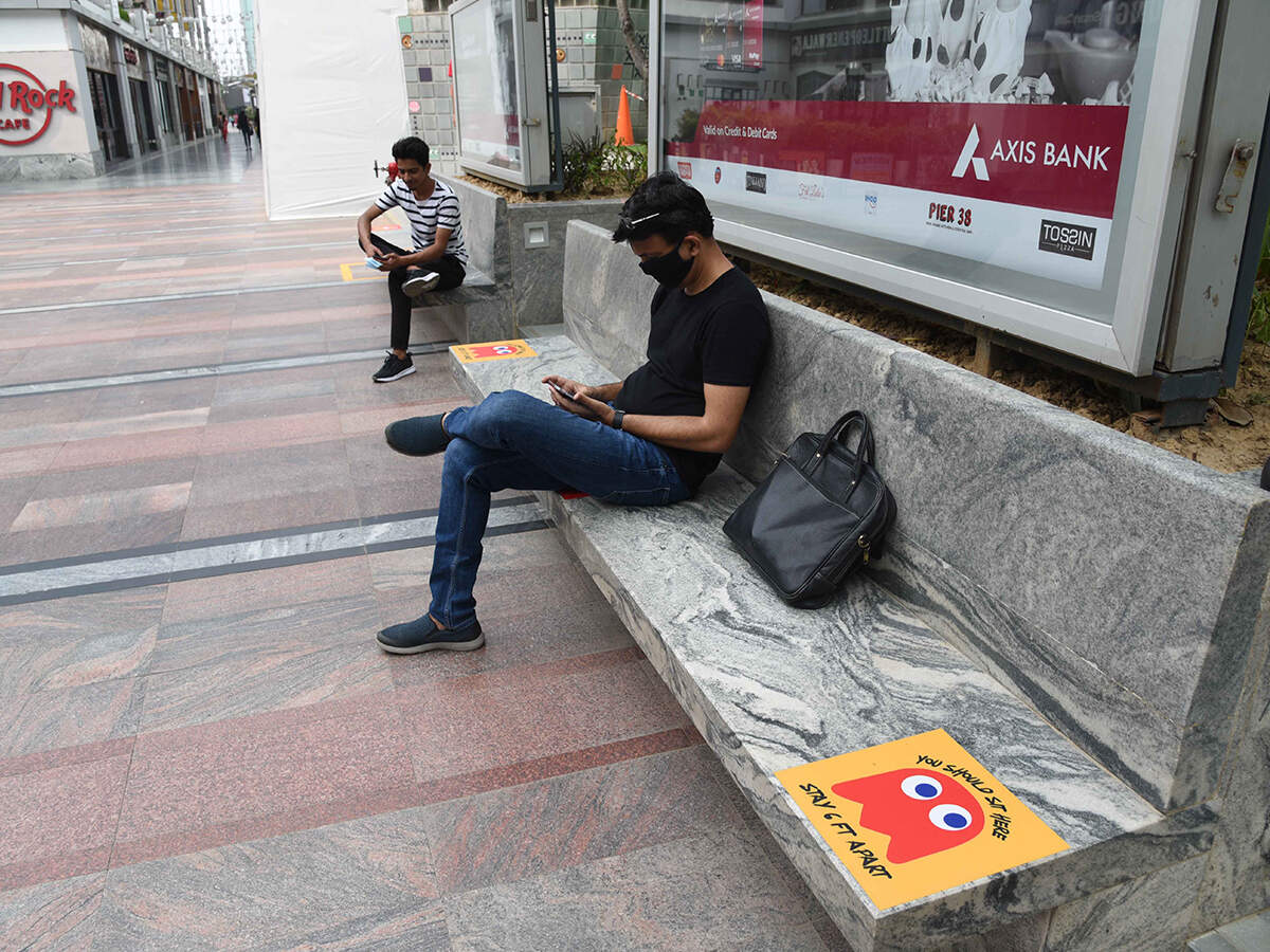 There will be a gap between two seats at common areas as a part of the social distancing norms