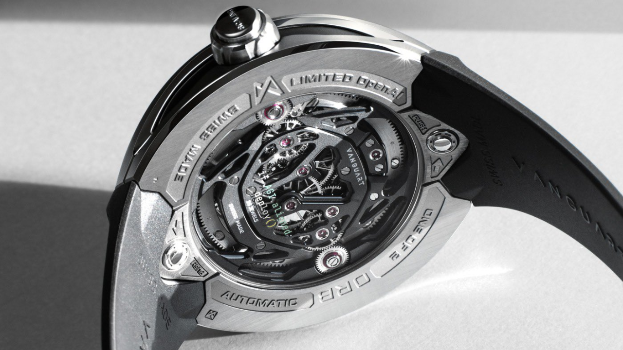 Vanguart engraved 'SCALING' on the crown pusher and 'COMPUTE IS DESTINY' around the rotor of the OpenAI watches