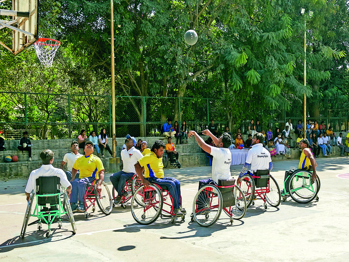 Slam dunk from a wheelchair