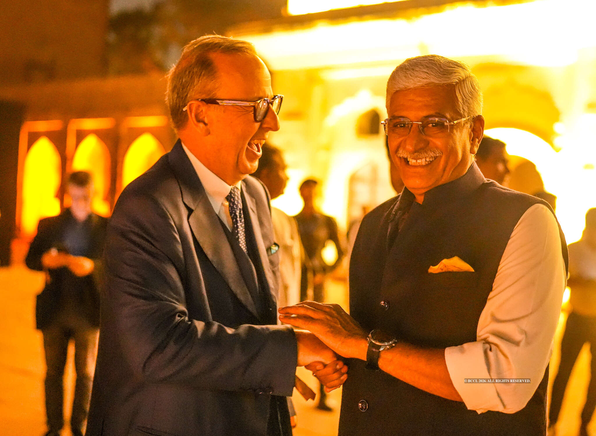 Antonio Bartoli, Ambassador of Italy, with Gajendra Singh Shekhawat, Minister of Culture and Tourism