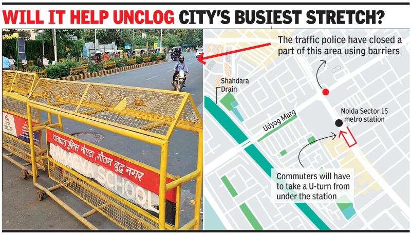 NoidaDelhi traffic A new experiment at Udyog Marg