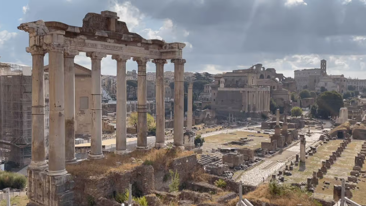 Beneath today's Rome are remains of houses, roads, drainage systems, walls, temples and other structures from different periods.