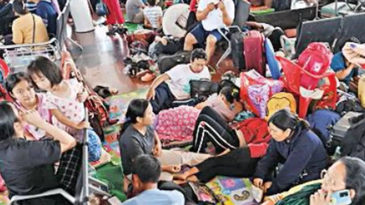 Imphal airport resembles ‘refugee camp’, press barred inside