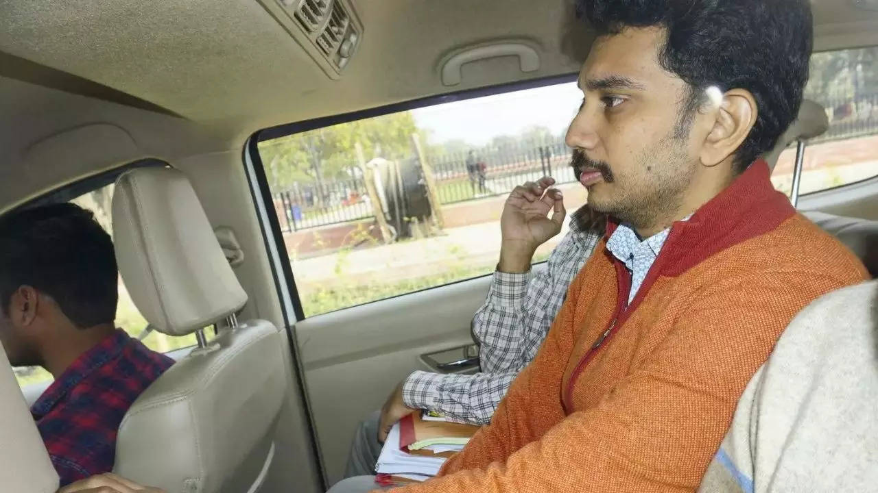 Raghav Magunta, son of YSR Congress Party MP Magunta Srinivasulu Reddy, in ED custody. (PTI photo)