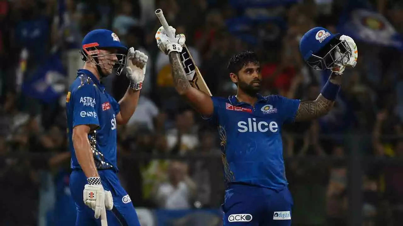 Suryakumar Yadav's first IPL ton powers Mumbai Indians to 27-run