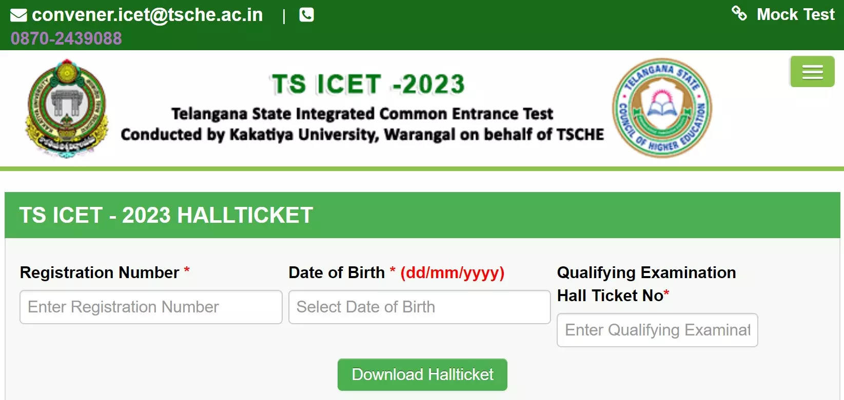 TS ICET Hall Ticket 2023 is vrijgegeven op icet.tsche.ac.in, download link hier