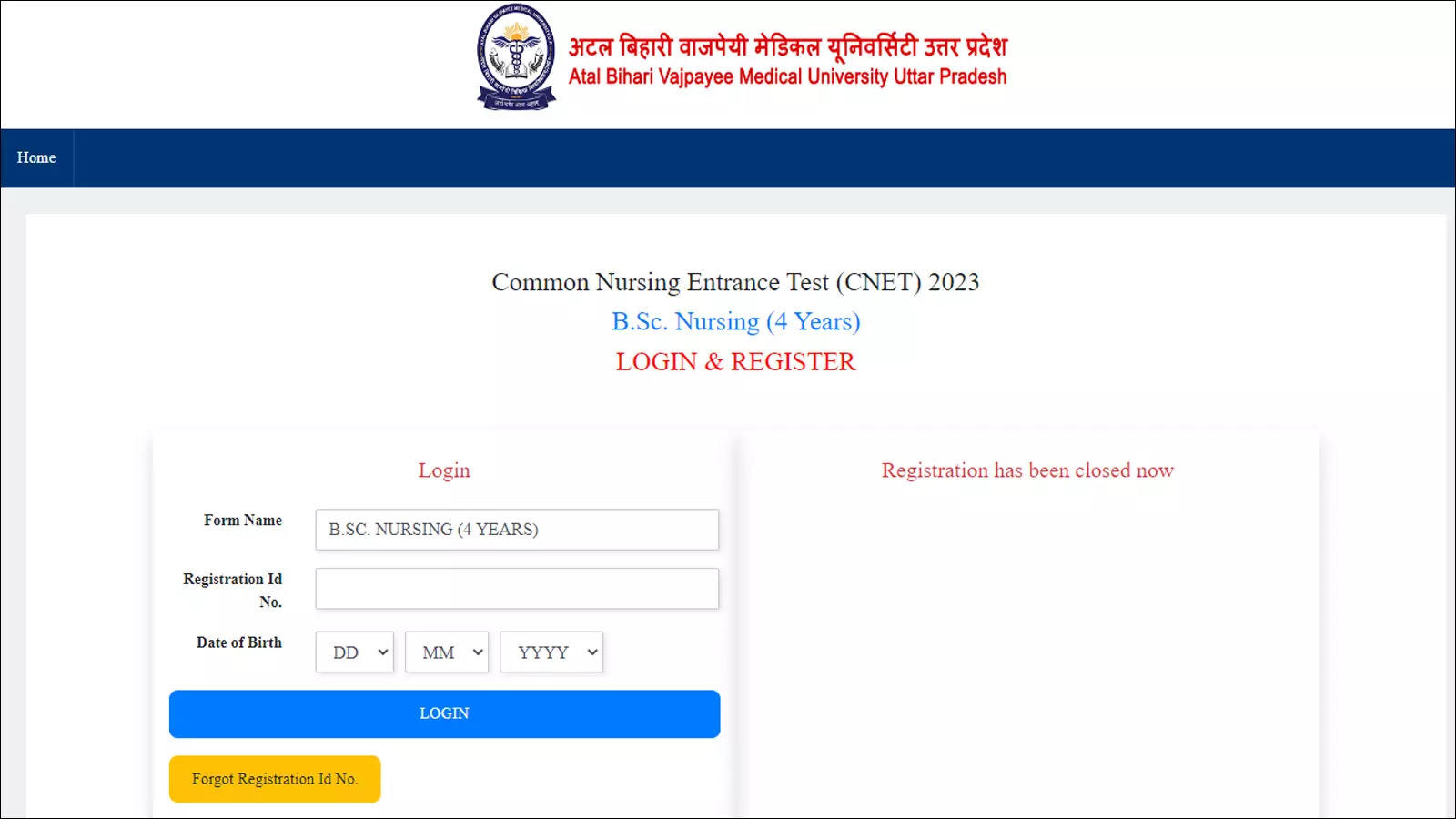 ABVMU CNET Admit Card 2023 for B.Sc Nursing released, download here – Times of India