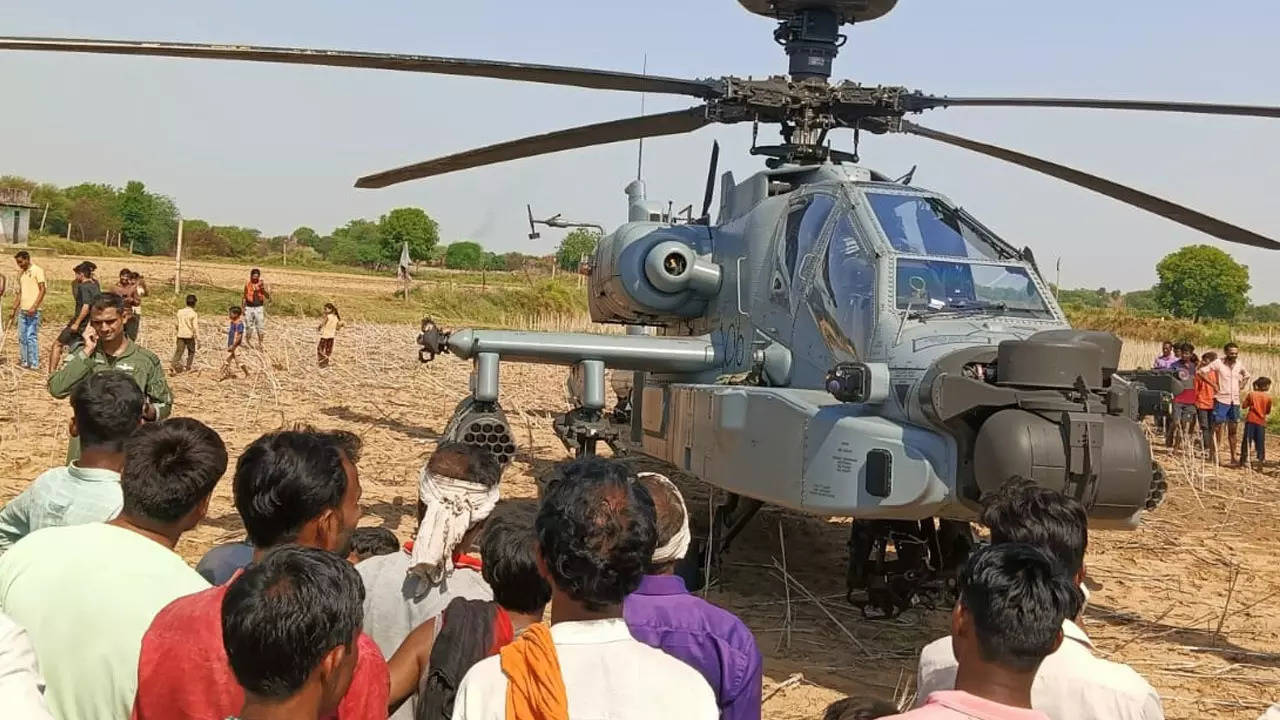IAF's Apache helicopter makes emergency landing in MP's Bhind