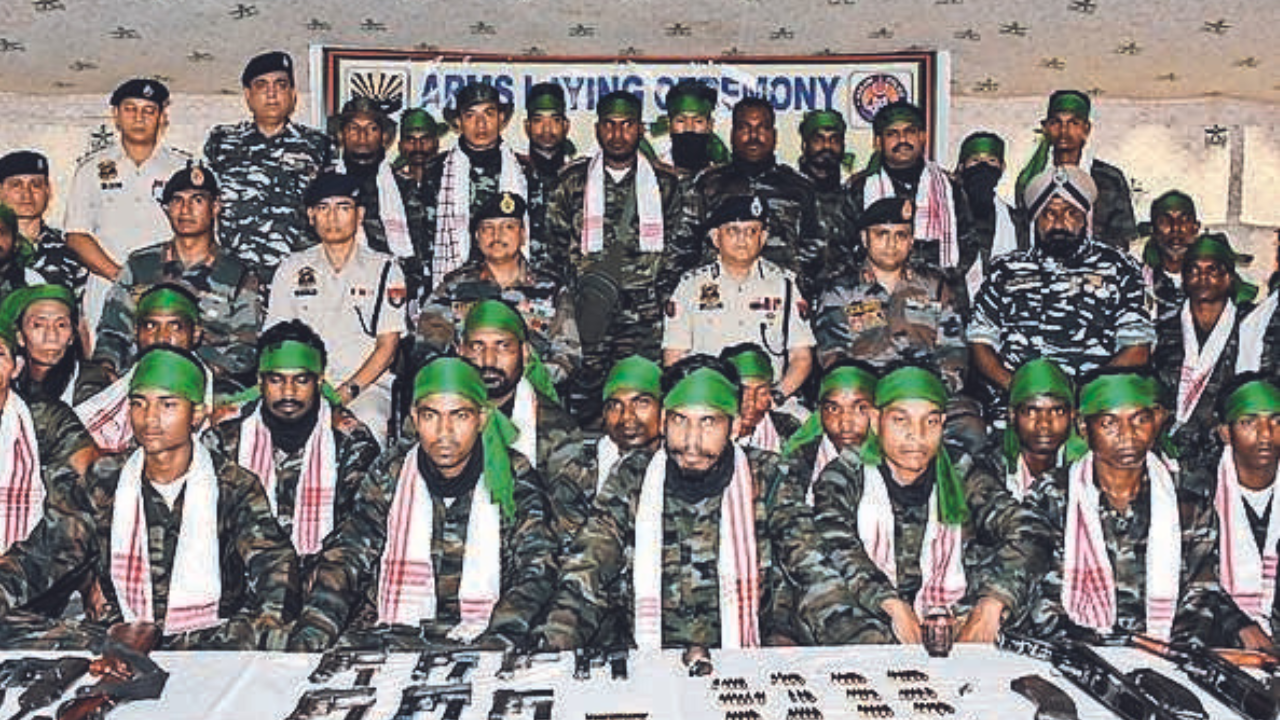 39 rebels lay down arms in Assam's Karbi Anglong dist