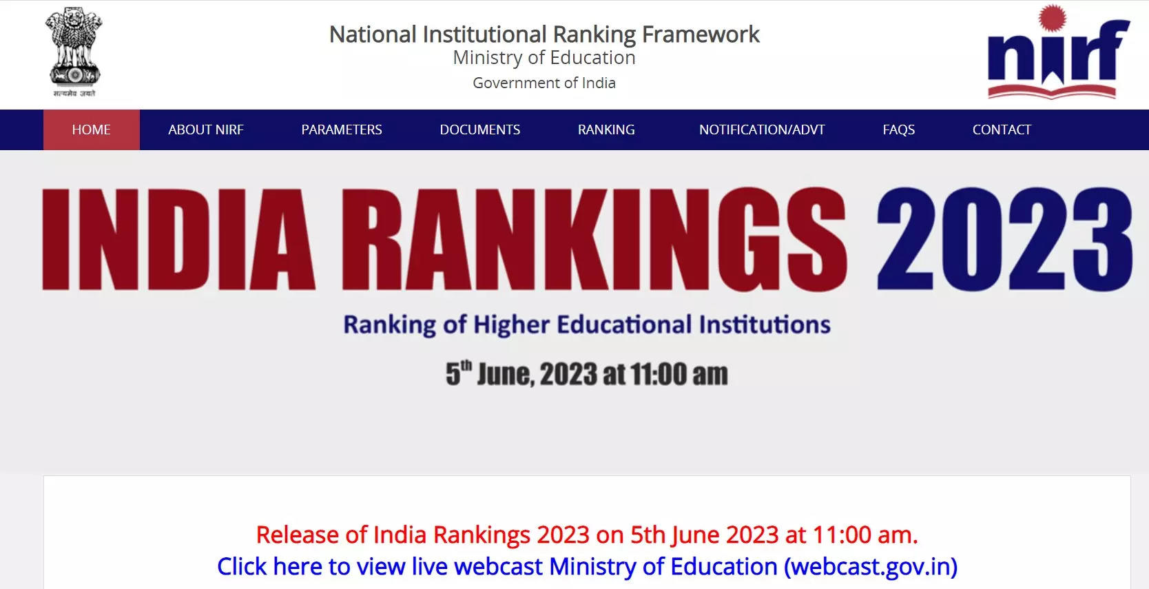 NIRF रैंकिंग 2023: IIT मद्रास समग्र रैंकिंग में शीर्ष स्थान पर बरकरार, पूरी सूची यहां देखें